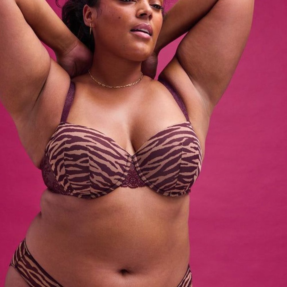 ThirdLove Zebra Print Lace Demi size 36F